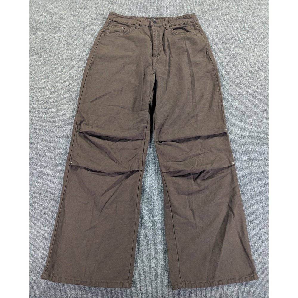 JJIM My One Pick Denim Brown Wide Leg Paneled Studded Pants Mens Large Korea
